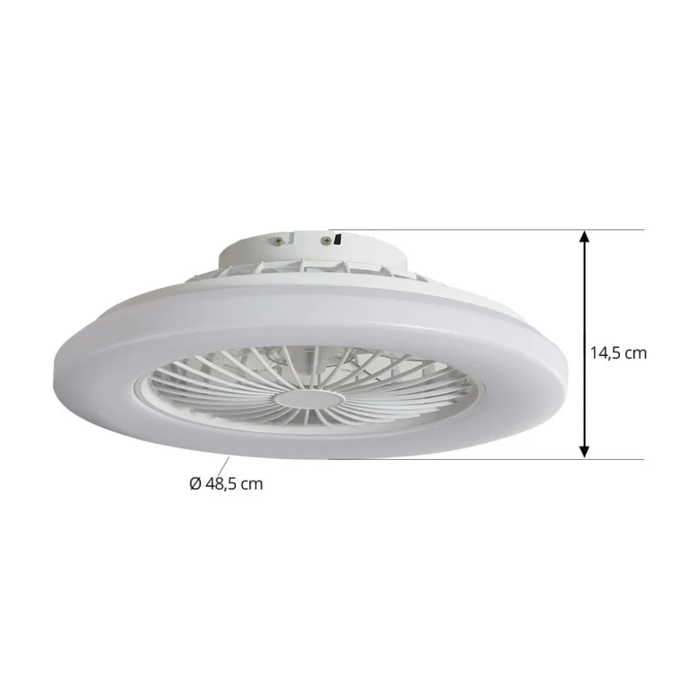 Lindby LED-loftventilator Vedin, DC, støjsvag, Ø 49 cm, CCT