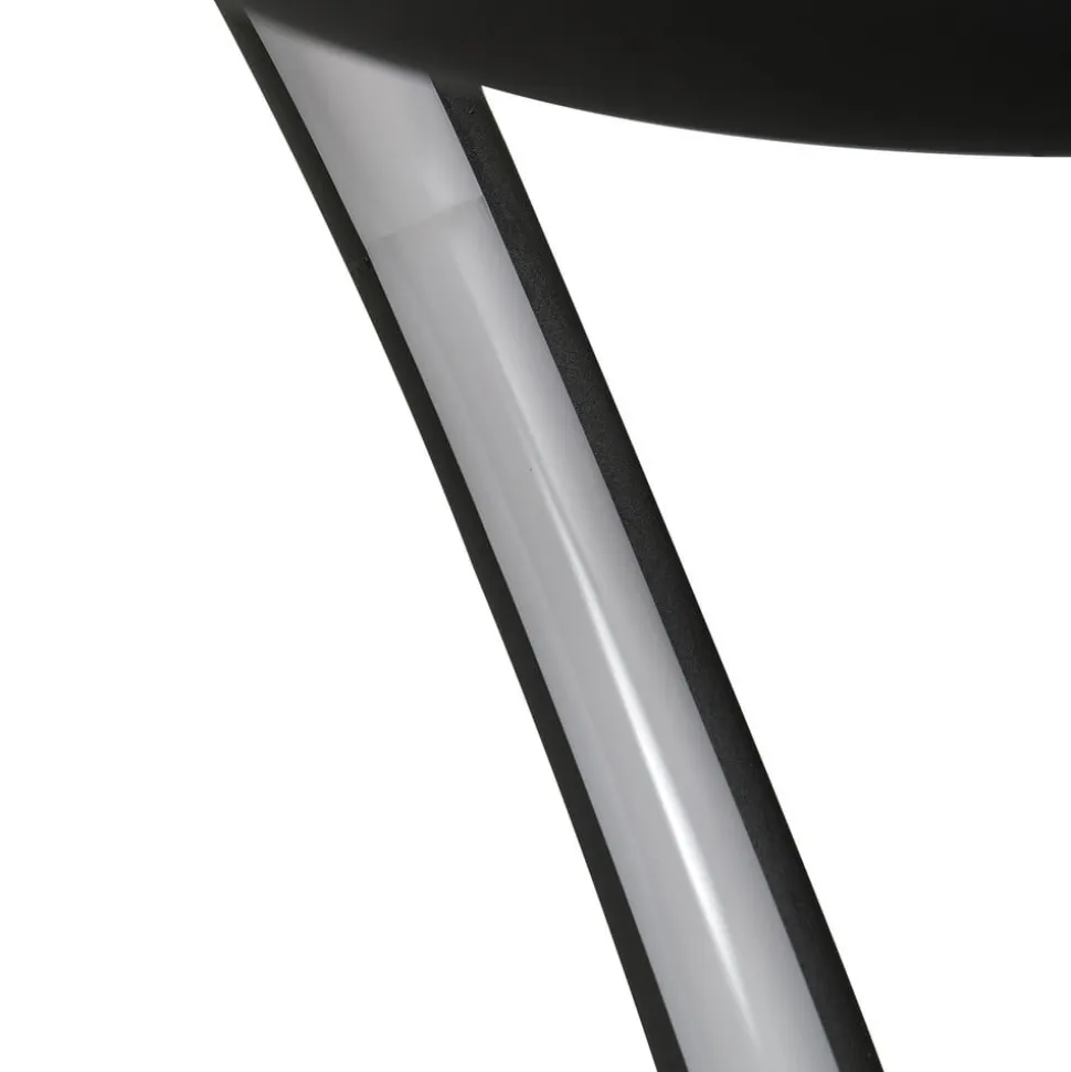 Lindby LED-loftventilator Lomata, sort, støjsvag, Ø 23 cm