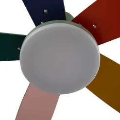 Lindby LED-loftventilator Jonte, træ, DC, støjsvag, Ø 106 cm