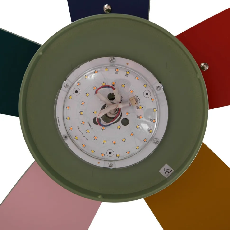 Lindby LED-loftventilator Jonte, træ, DC, støjsvag, Ø 106 cm
