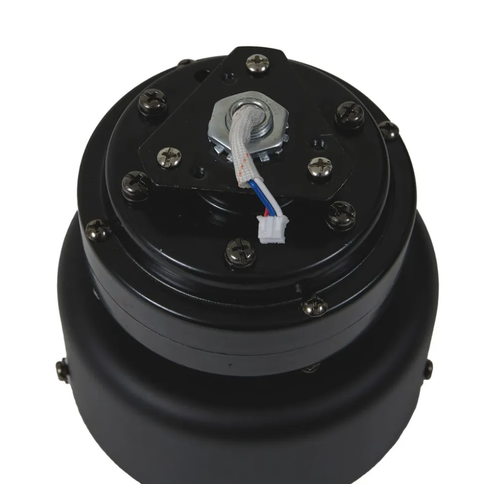 Lindby LED-loftventilator Enon, sort, DC-motor, støjsvag