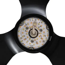 Lindby LED-loftventilator Enon, sort, DC-motor, støjsvag
