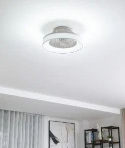 Lindby LED-loftventilator Mace, hvid, støjsvag, CCT