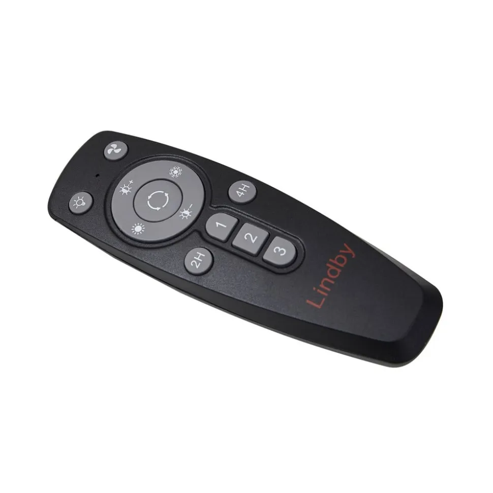 Lindby LED-loftventilator Mamuti, sort, støjsvag, Ø 55 cm