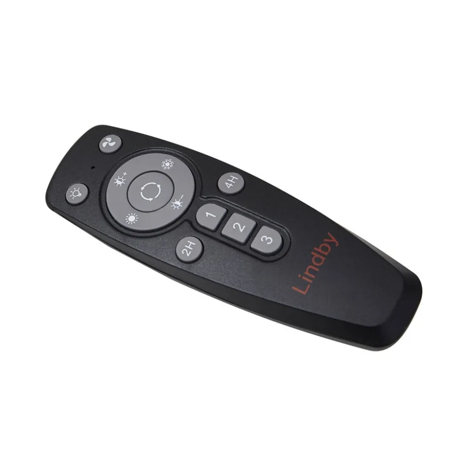 Lindby LED-loftventilator Mamuti, sort, støjsvag, Ø 55 cm