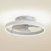 Lindby LED-loftventilator Momitu, hvid, aluminium, Ø 50 cm