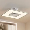 Lindby LED-loftventilator Romea, kantet, DC, støjsvag, 60 cm