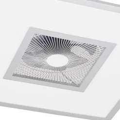 Lindby LED-loftventilator Romea, kantet, DC, støjsvag, 60 cm