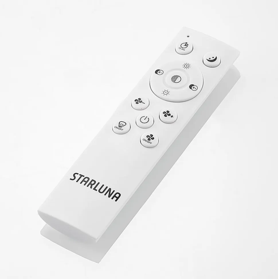 Lindby LED-loftventilator Romea, kantet, DC, støjsvag, 60 cm