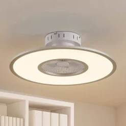 Lindby LED-loftventilator Romea, rund, DC, støjsvag, 60 cm