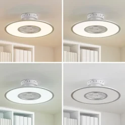 Lindby LED-loftventilator Romea, rund, DC, støjsvag, 60 cm