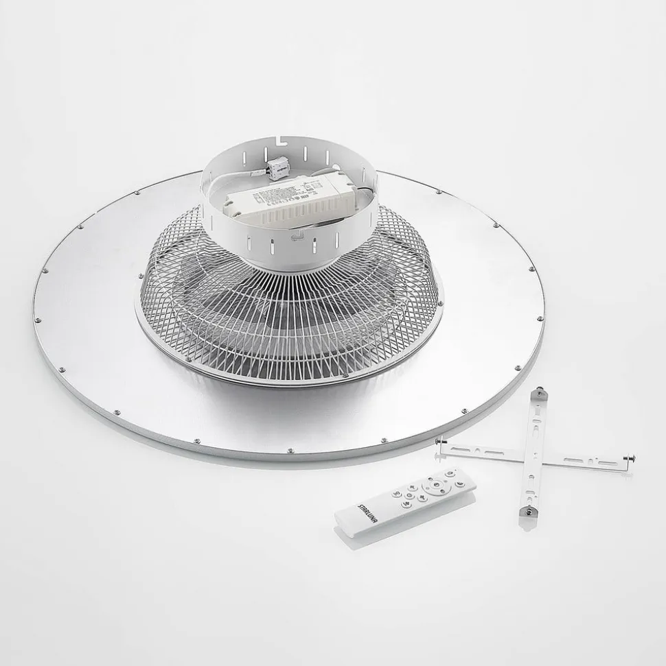 Lindby LED-loftventilator Romea, rund, DC, støjsvag, 60 cm