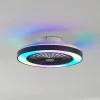 Lindby LED-loftventilator Teleo, Ø48 cm, sort, DC, Tuya