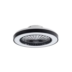 Lindby LED-loftventilator Teleo, Ø48 cm, sort, DC, Tuya