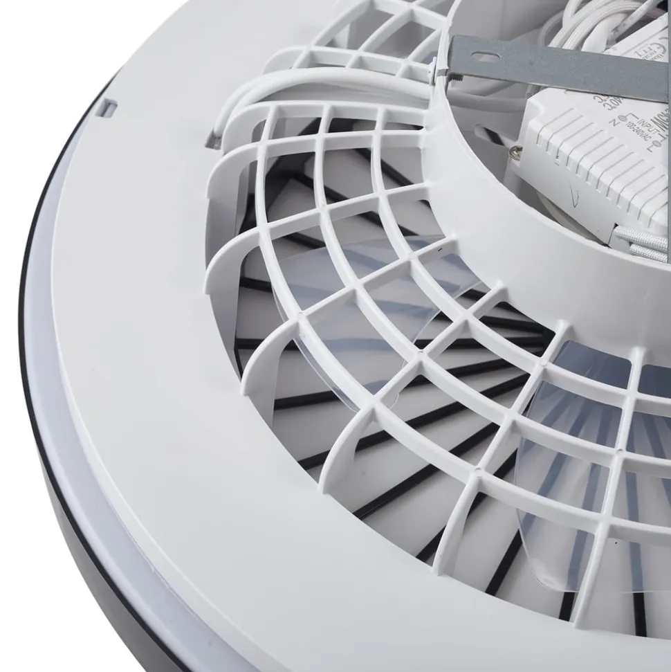 Lindby LED-loftventilator Teleo, Ø48 cm, sort, DC, Tuya