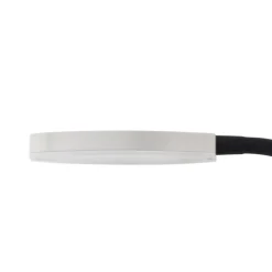 Lindby LED-læselampe Flexola, nikkel, rund, metal, stik