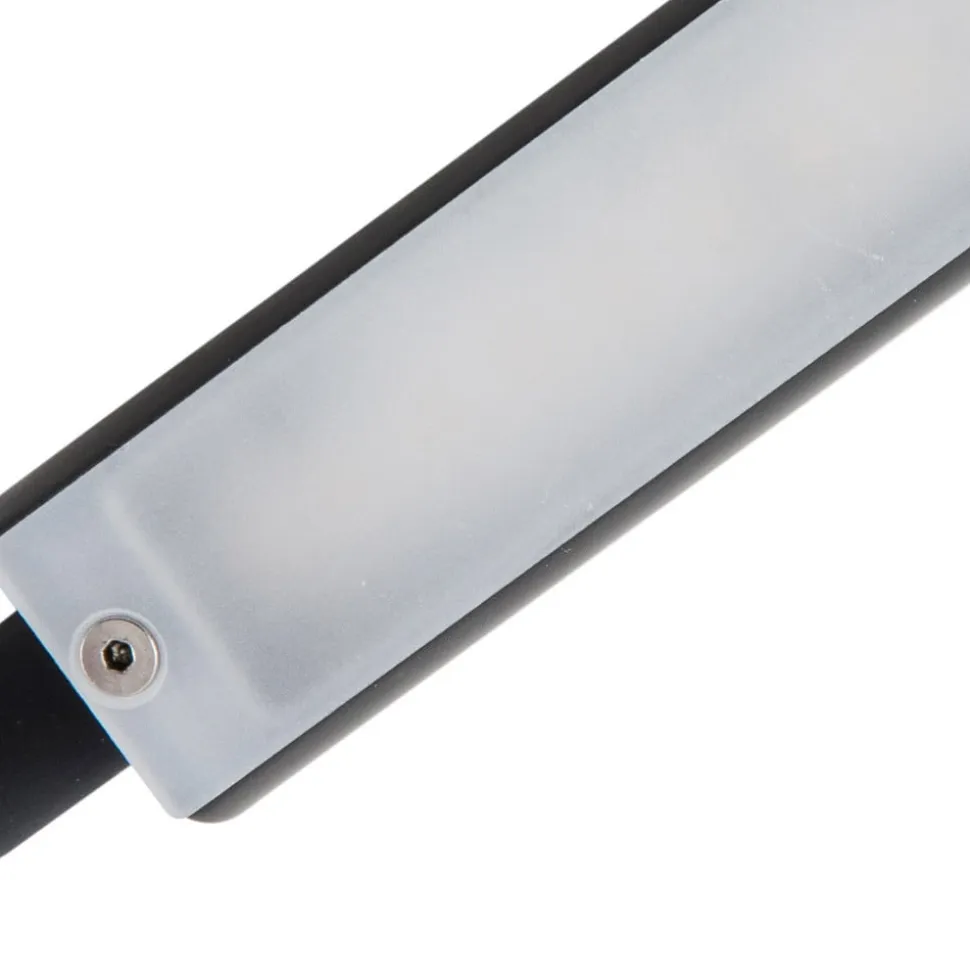 Lindby LED-læselampe Flexola, sort, kantet, stik