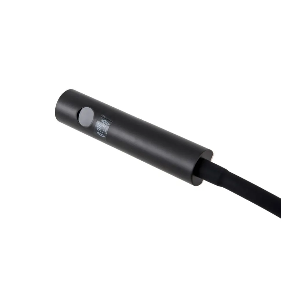 Lindby LED-læselampe Flexola, sort, kantet, stik