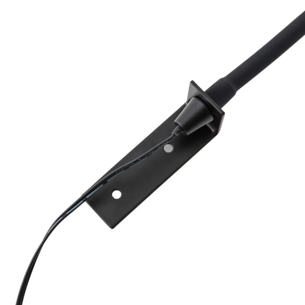 Lindby LED-læselampe Flexola, sort, kantet, stik