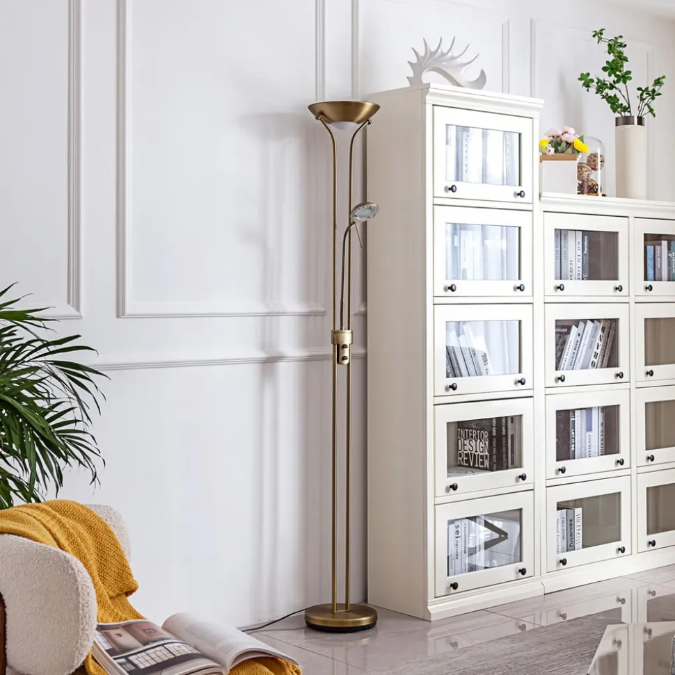 Lindby LED-læselampe Josefin, bronze, læselampe, dæmpbar