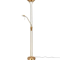 Lindby LED-læselampe Josefin, messing, læselampe, dæmpbar