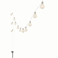 Lindby LED-lyskæde Lampini, 200 cm, sort, IP44