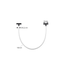 Lindby LED-lysslange Lumaro, længde 150 cm, tekstil, 48V