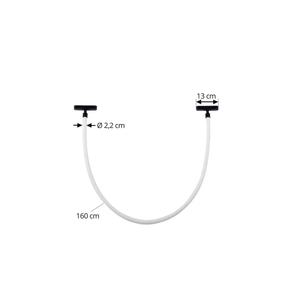 Lindby LED-lysslange Lumaro, længde 150 cm, tekstil, 48V