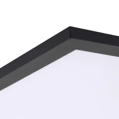 Lindby LED-panel Enhife, sort, 40 x 40 cm, metal, 4.000K