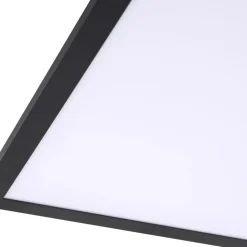 Lindby LED-panel Enhife, sort, 40 x 40 cm, metal, 4.000K