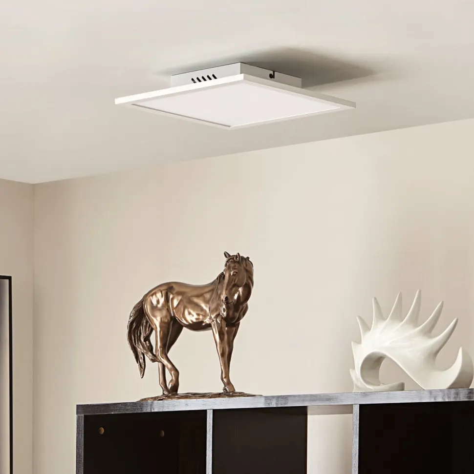 Lindby LED-panel Lamin, hvid, 30 cm, CCT, dæmpbar, fjernbetjening