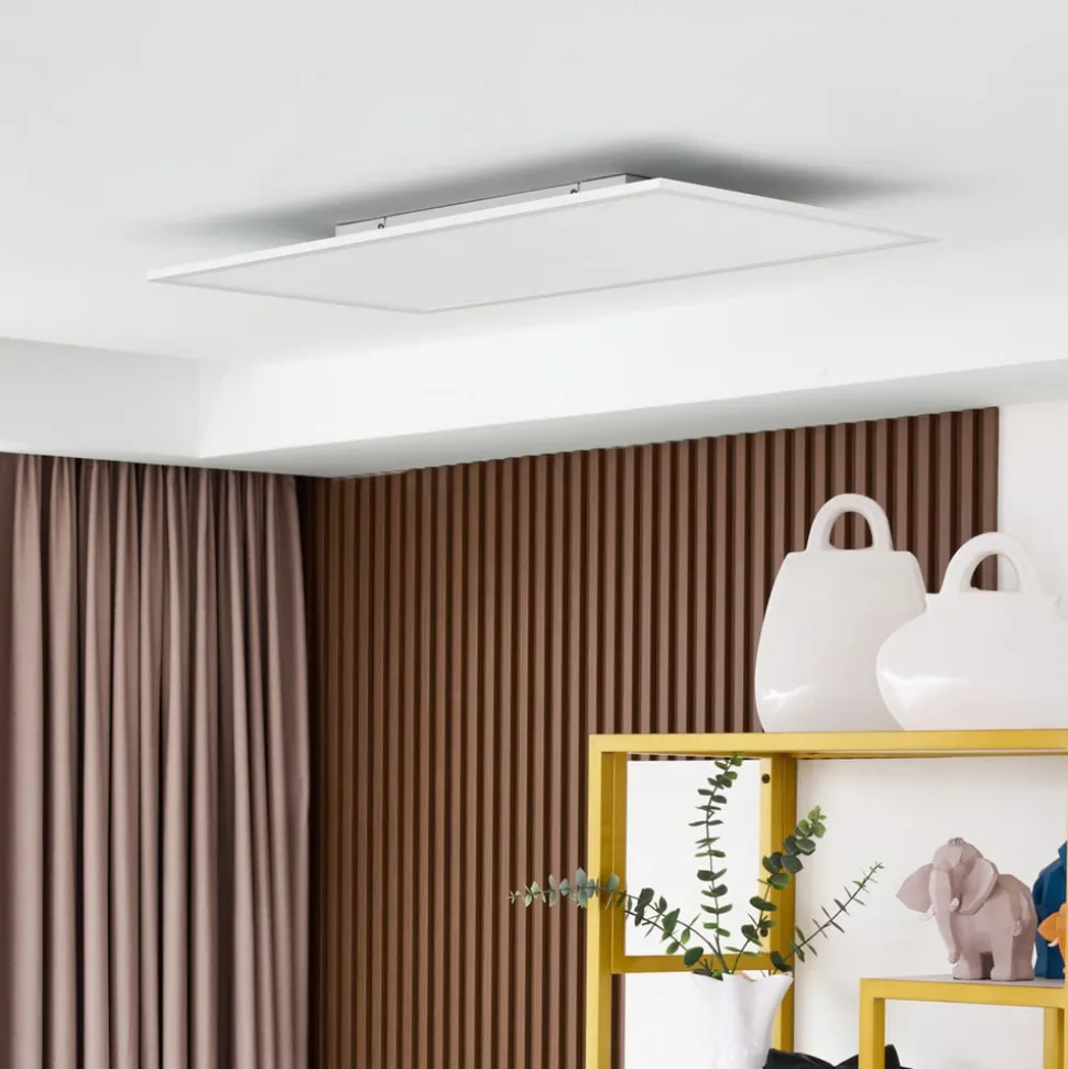Lindby LED-panel Lamin, hvid, 80 cm, CCT, dæmpbar, fjernbetjening