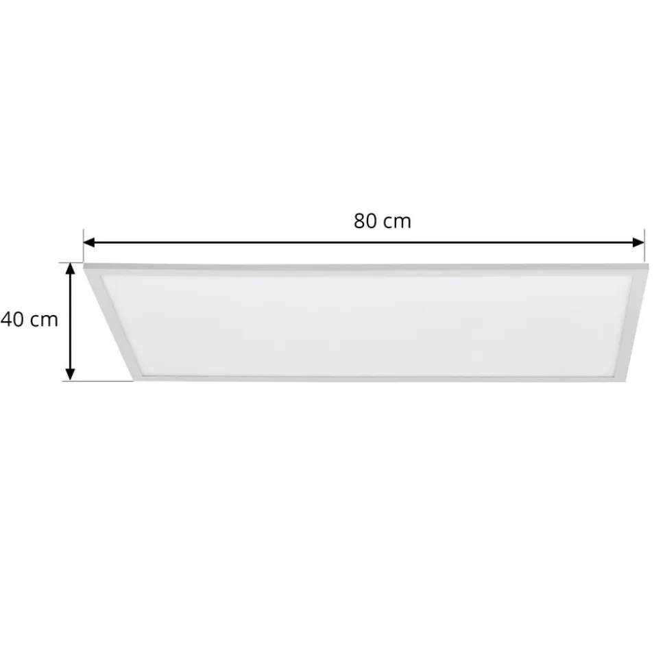 Lindby LED-panel Lamin, hvid, 80 cm, CCT, dæmpbar, fjernbetjening