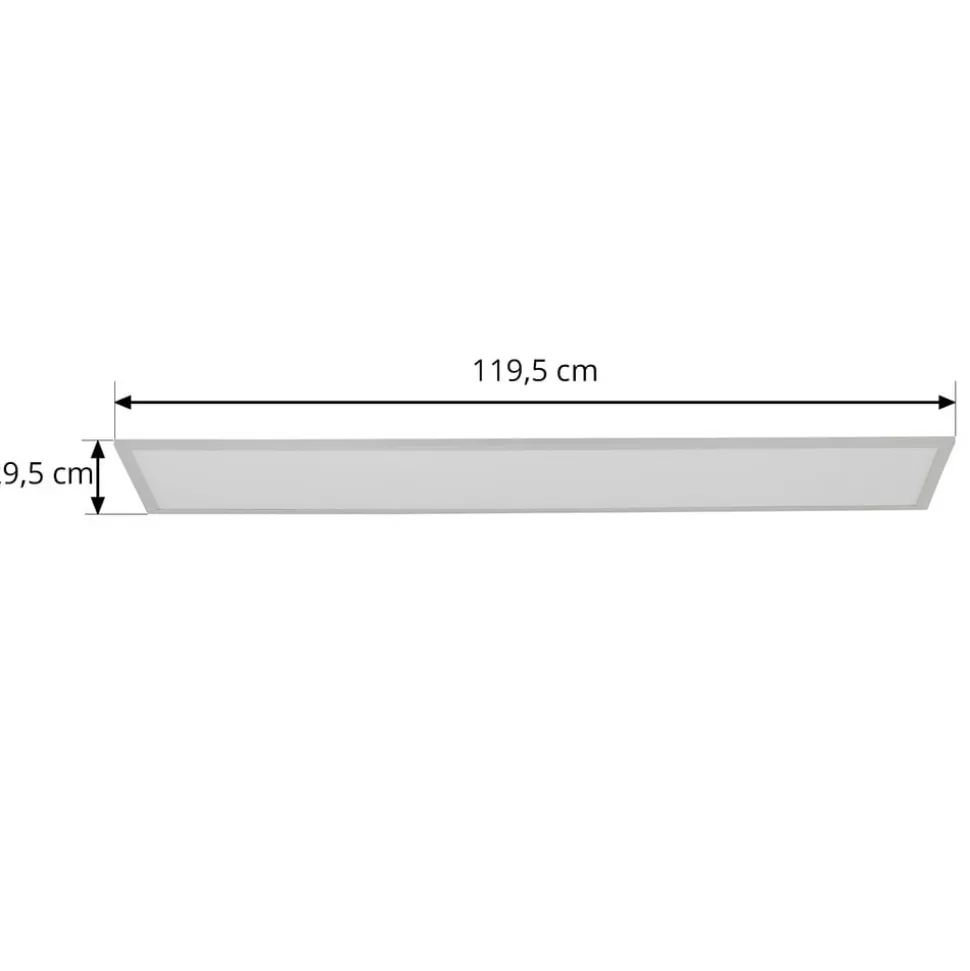 Lindby LED-panel Lamin, hvid, 120 cm, CCT, dæmpbar, fjernbetjening