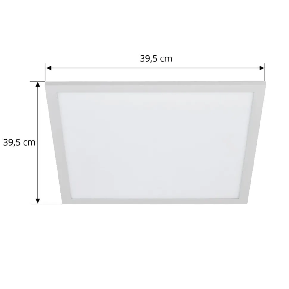 Lindby LED-panel Lamin, hvid, 40 cm, CCT, dæmpbar, fjernbetjening