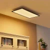 Lindby LED-panel Lamin, sort, 80 cm, CCT, dæmpbar, fjernbetjening