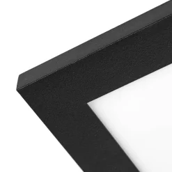Lindby LED-panel Lamin, sort, 80 cm, CCT, dæmpbar, fjernbetjening