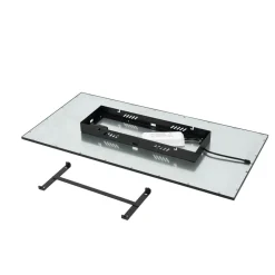 Lindby LED-panel Lamin, sort, 80 cm, CCT, dæmpbar, fjernbetjening