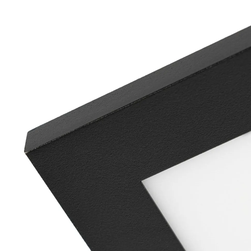Lindby LED-panel Lamin, sort, 30 cm, CCT, dæmpbar, fjernbetjening