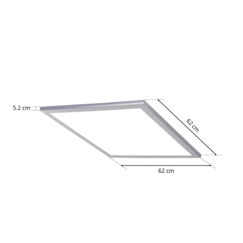Lindby LED-panel Livel, CCT, 62 cm x 62 cm, fjernbetjening