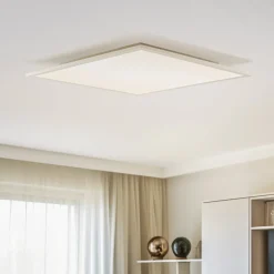 Lindby LED-panel Livel, 4000K, 62 cm x 62 cm, sølv, metal