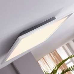 Lindby LED-panel Livel, sæt med 2, 4.000 K, 40 x 40 cm, sølv
