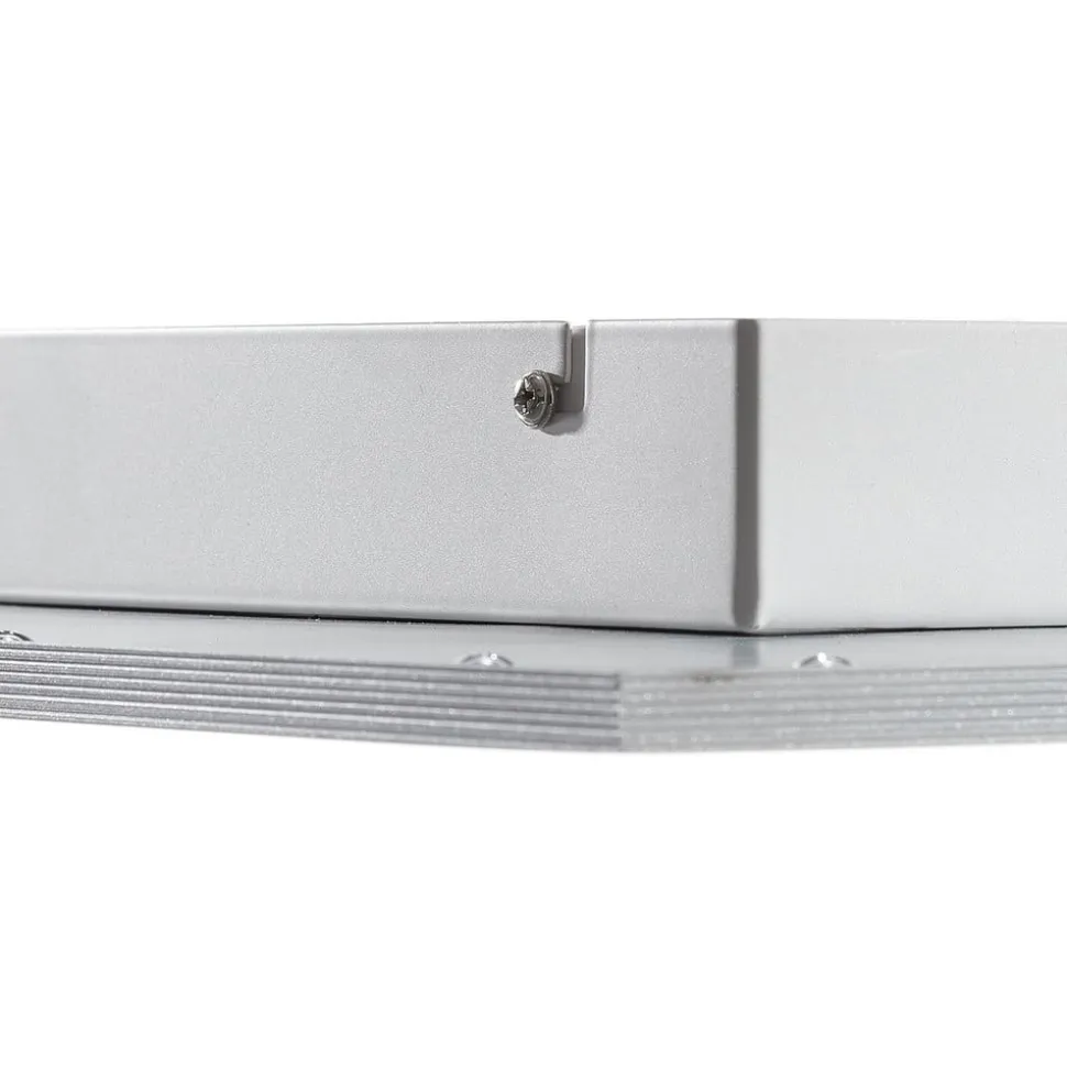 Lindby LED-panel Livel, sæt med 2, 4.000 K, 40 x 40 cm, sølv