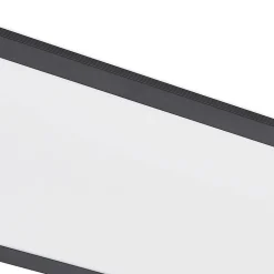 Lindby LED-panel Nelios, 120 x 30 cm, 4000K, sort, metal