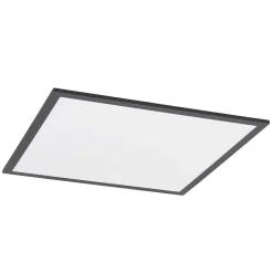 Lindby LED-panel Nelios, 62 x 62 cm, CCT, sort, metal