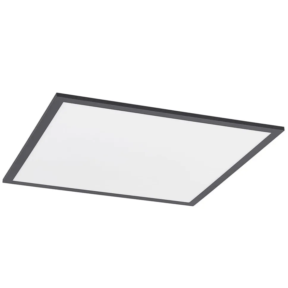 Lindby LED-panel Nelios, 62 x 62 cm, CCT, sort, metal