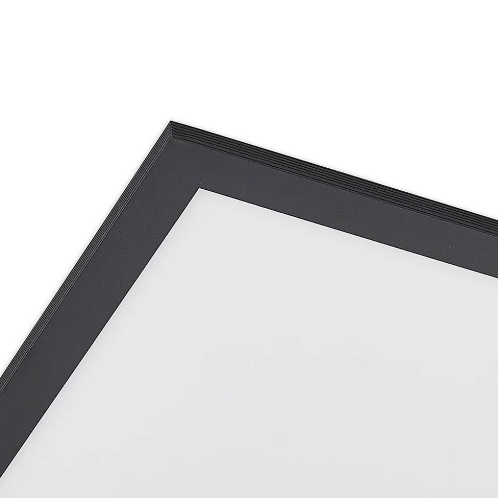 Lindby LED-panel Nelios, 62 x 62 cm, CCT, sort, metal