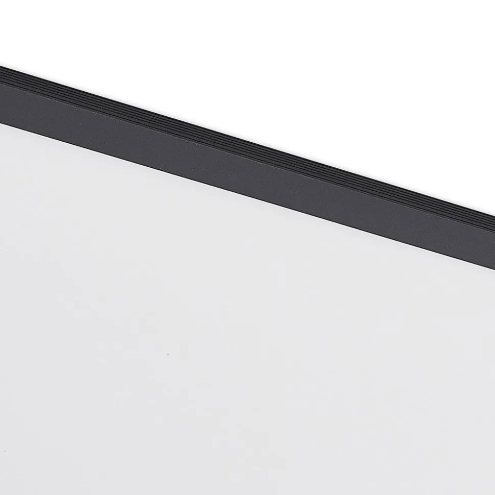 Lindby LED-panel Nelios, 62 x 62 cm, CCT, sort, metal