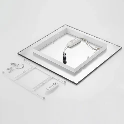 Lindby LED-panel Nelios, 62 x 62 cm, CCT, sort, metal