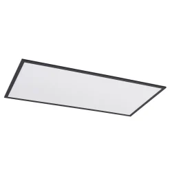 Lindby LED-panel Nelios, 120 x 60 cm, CCT, sort, metal
